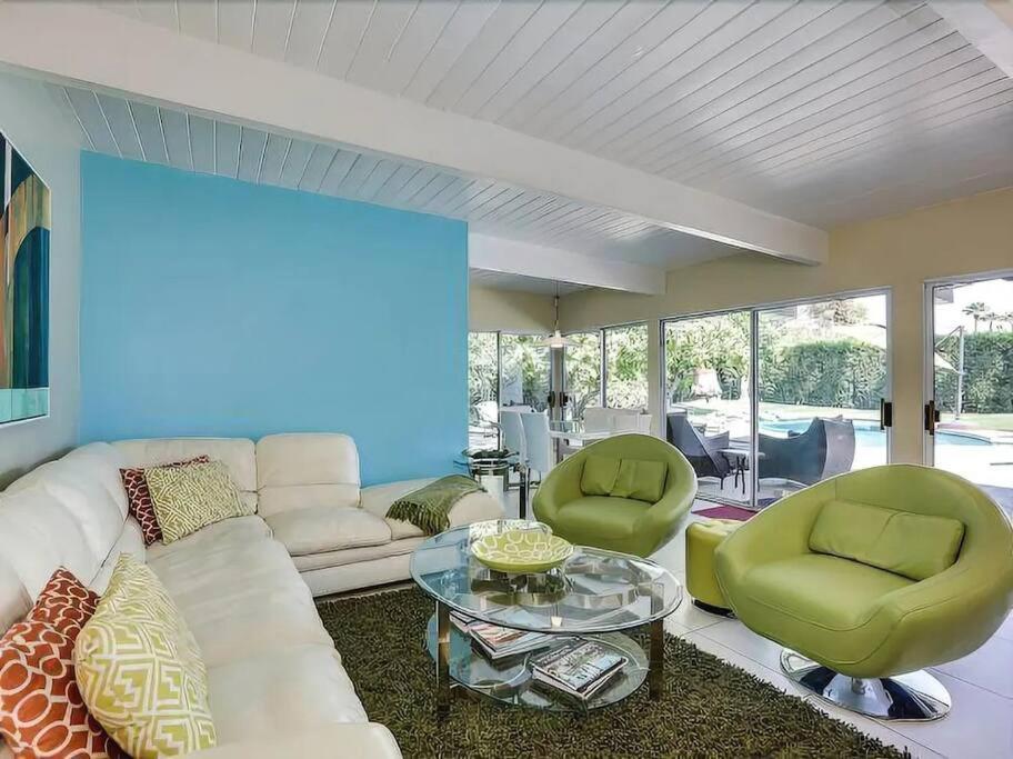 Serene 4 Bed 3 Bath Heated Pool Natural Backyard Heart Of Palm Springs Extérieur photo