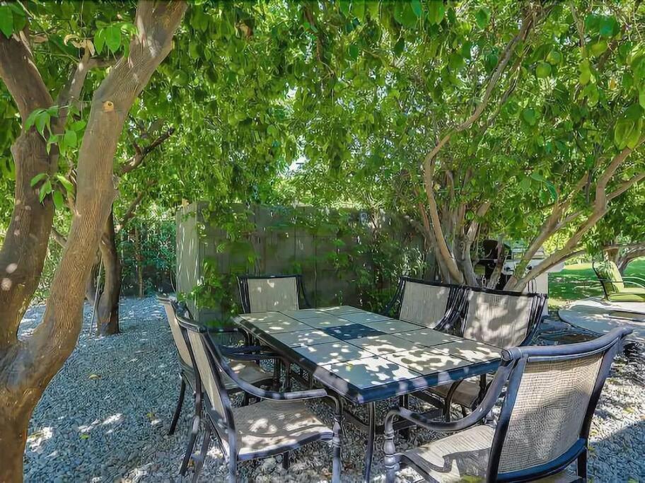 Serene 4 Bed 3 Bath Heated Pool Natural Backyard Heart Of Palm Springs Extérieur photo